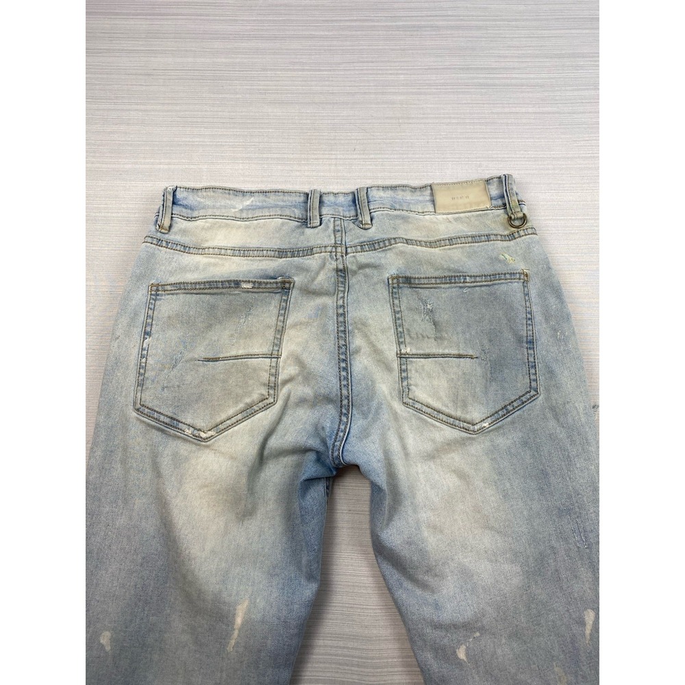 KDNK Jeans Grunge Paint Splatter Slim Fit Ripped Denim Men's Size 32 -11 4 14 11 - Picture 16 of 16